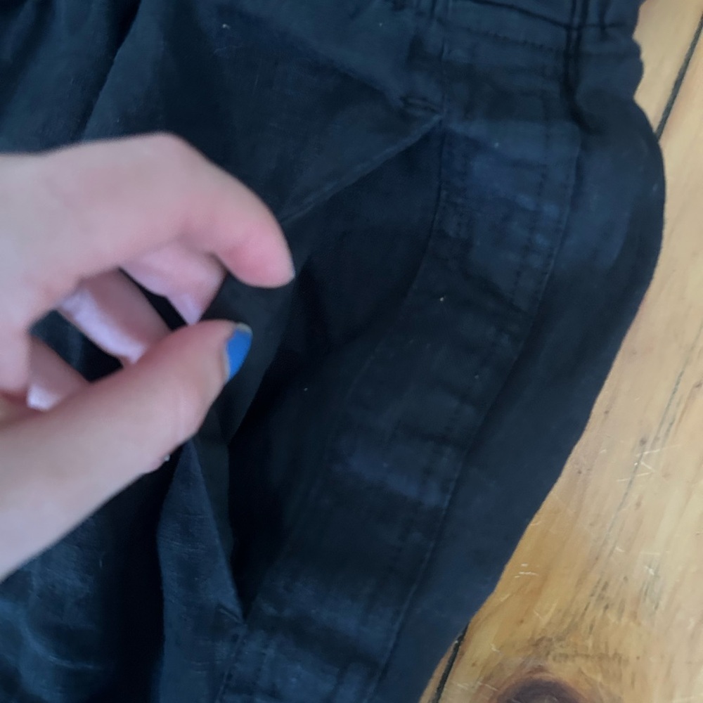 Quince Charcoal 💯Linen Pant Large - Picture 6 of 10